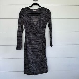 Ellie Kai Women’s 0 Faux Wrap Marled Dress